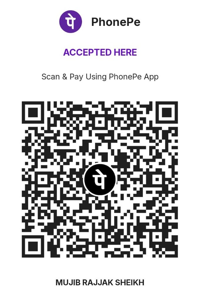 PhonePe QR code for Mujib Rajjak Sheikh